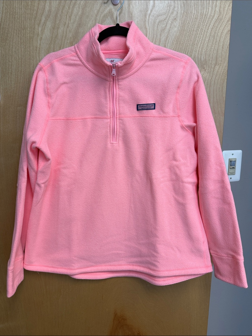Vineyard Vines Coral Pink 1/4 Zip Pullover